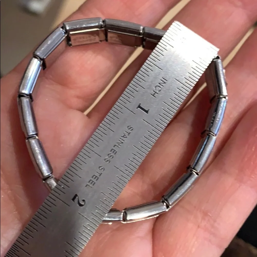 Girls Bracelet initial S R will stretch to 4” inch